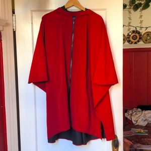 Braetan Rain Poncho, Deep Red, One Size